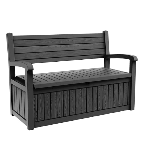 EFU Outdoor Storage Bench, Outdoor Bench with Storage