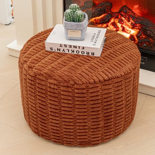Asuprui Pouf Ottoman Round Ottoman Foot Rest Foot Stool Poufs for Living Room Bean Bag Chair Floor Pouf Storage Solution or W