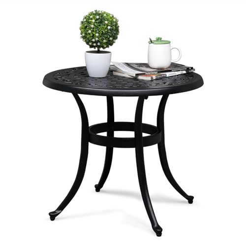 VINGLI 24” Cast Aluminum Outdoor Side Table