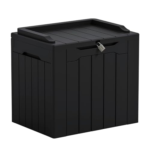 Greesum Outdoor Storage Box 31 Gallon Storage Box with Lid for Patio Furniture, Garden Tools, Pool Supplies