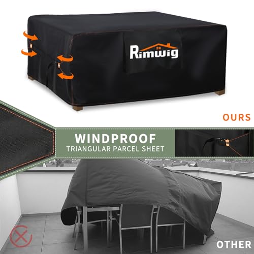 Patio Furniture Set Covers Waterproof, Outdoor furniture covers waterproof clearance, Sectional Sofa Couch Set Covers for Winter,Table Chair Cover Outside Rectangular Heavy Duty 90"Lx65"Wx28"H