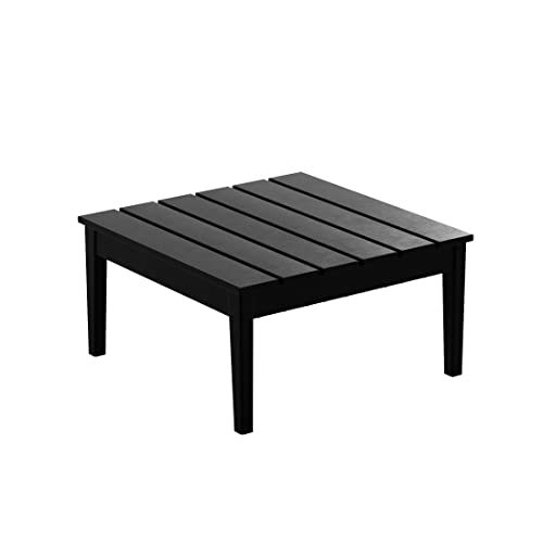 WestinTrends Ashore Outdoor Coffee Table, 32 Inch All Weather Poly Lumber Adirondack Patio Coffee Table Square Low Table