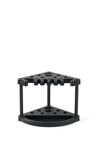 Keter Compact Corner Tool Rack for Maximum Storage and Organization - Easy to Assemble and Organize 25 Long-Handled Garden To