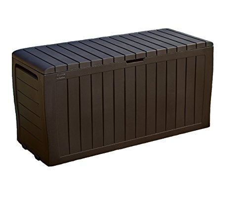 Keter Marvel Plus 71 Gallon Resin Outdoor Storage Box for Patio Furniture Cushions, Throw Pillows