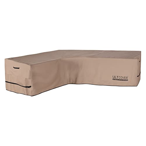 ULTCOVER Patio L-Shaped Left Facing Sofa Cover Waterproof for 6-Seater Outdoor Sectional Furniture Couch 85”W (Left Side) x 1
