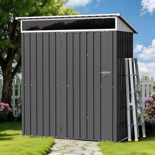 Shintenchi 5x3 FT Outdoor Storage Shed with Window