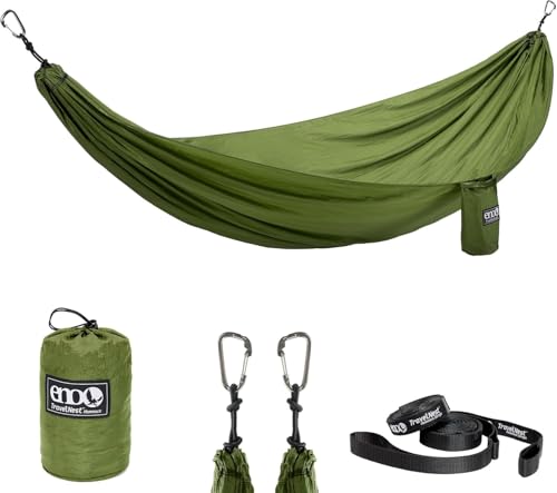 ENO TravelNest Hammock & Straps Combo - Portable Hiking and Camping Hammock with Straps Included - Travel Hammock for Camping