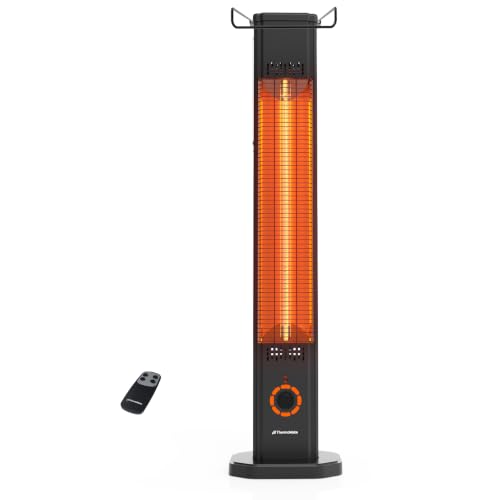 ThermoMate black freestanding electric patio heater