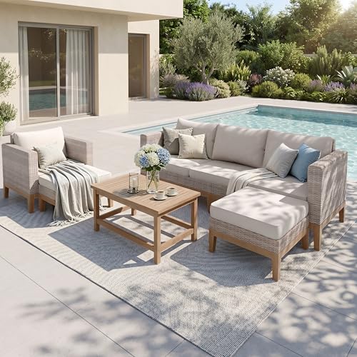 Sophia & William Patio Furniture Set, 5-Piece Wicker Patio Conversation Set