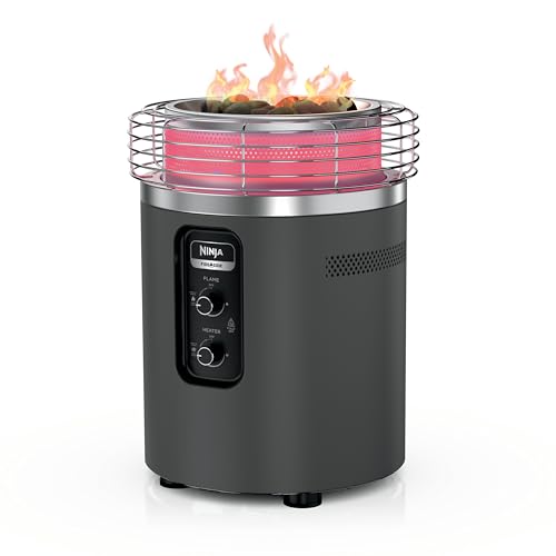 Ninja Fireside360 Outdoor Heater & Fire Pit | 3 Modes: Flame, Heat, Flame & Heat | Portable for Patio, Deck
