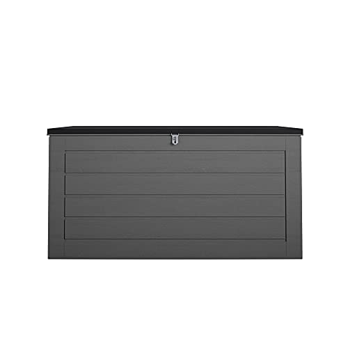 Cosco Outdoor Living 88180BGY1E Cosco Outdoor Patio Storage, Extra Large, 180 Gallons, Charcoal Deck Box, Black/Gray