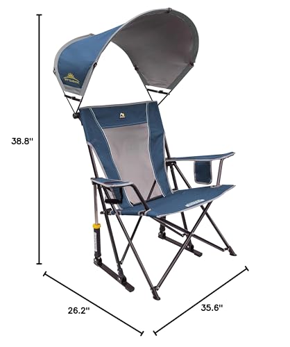 GCI Outdoor Sunshade Rocker Outdoor Rocking Chair with Canopy