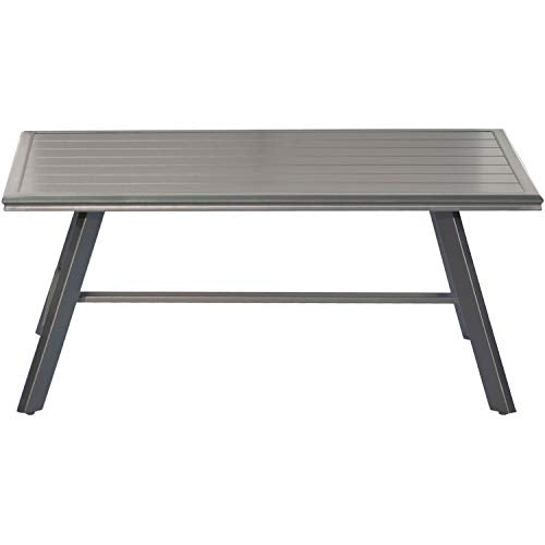 Hanover All-Weather Commercial-Grade Aluminum Slat-Top Coffee Table