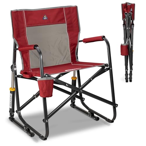 GCI Outdoor Freestyle Rocker Camping Chair | Portable Folding Rocking Chair with Solid, Durable Armrests