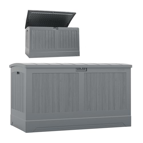 Suncast 200-gal. All-Weather Patio Deck Box, Made in the USA, with Pad-Lockable Lid