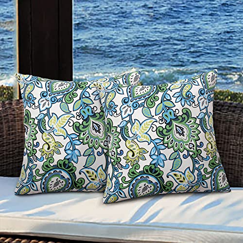 Magpie Fabrcis Pack of 2 Outdoor Waterproof Throw Pillow with Insert 18 x 18 Inch