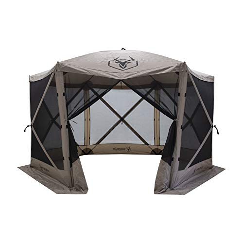 Gazelle Tents, G6 6-Sided Portable Gazebo, Easy Pop-Up Hub Screen Tent, Durable, TriTech Mesh, Waterproof, UV Resistant