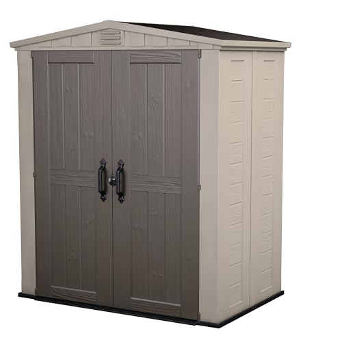 Keter Factor 6x3 Outdoor Storage Shed Kit-Perfect to Store Patio Furniture, Garden Tools Bike Accessories