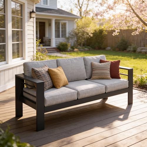 Kiss the Water Outdoor Couch Aluminum Patio Furniture Sofa
