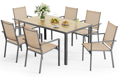 Ahomly Patio Table and Chairs Set for 6