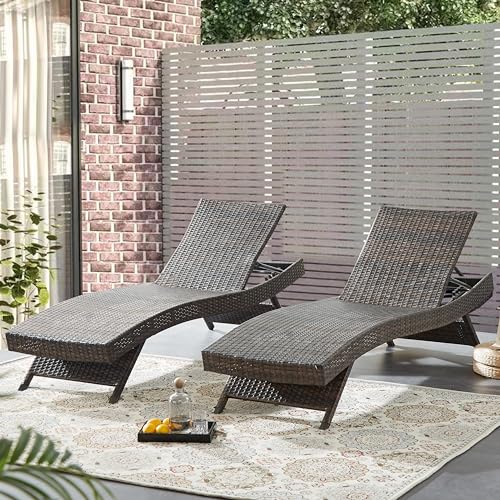 Asifom 79'' Long Reclining Chaise Lounge Set (Set of 2)